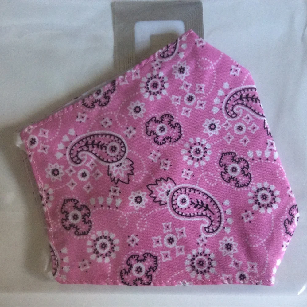 Kids Cotton Face Masks with Elastic Strap Filter Pocket Handkerchief Pattern